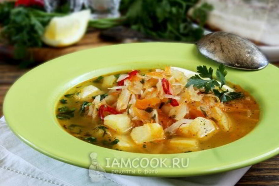 Рецепт постные щи из свежей капусты