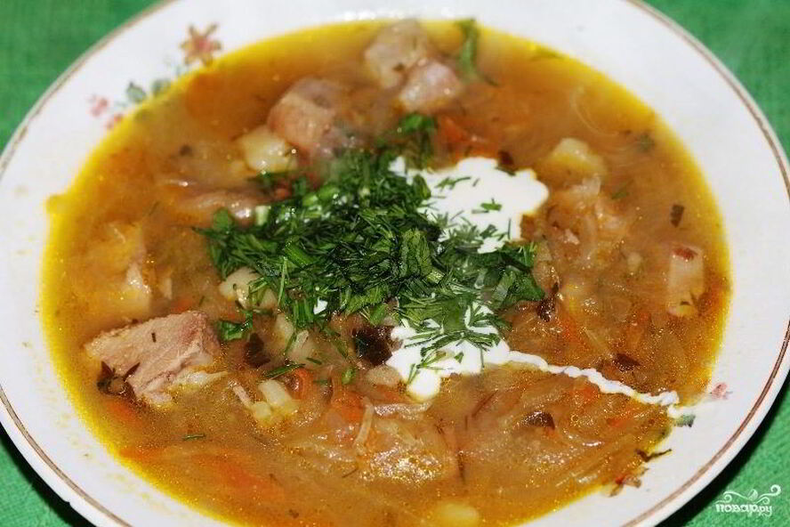 Рецепт щи из кислой капусты в мультиварке