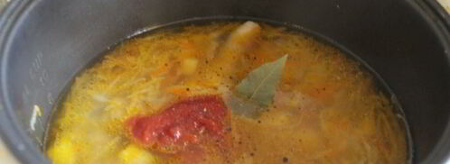 щи из свежей капусты в мультиварке. Шаг 4