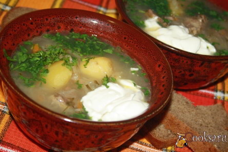 Рецепт щи с говядиной и квашеной капустой