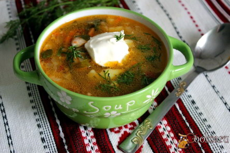 Рецепт щи с мангольдом на курином бульоне