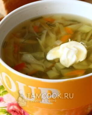 Зеленые щи из капусты