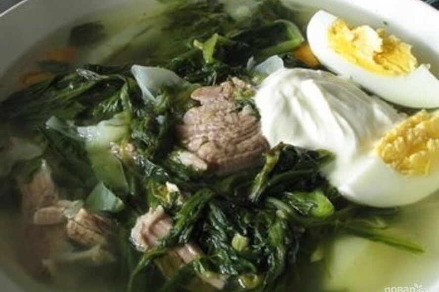 Рецепт зеленые щи из щавеля