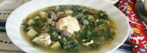 зеленые весенние щи с фрикадельками. Шаг 11