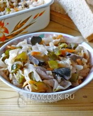 Солянка овощная с маринованными подосиновиками