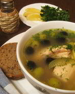 Солянка с семгой