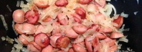 солянка с сосиской из свежей капусты. Шаг 2