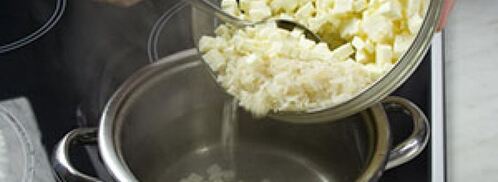 суп из сыра с рисом. Шаг 2