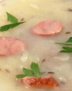 Суп картофельный с колбасками