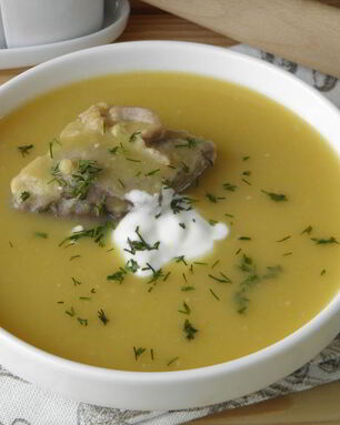 Гороховый суп-пюре с мясом