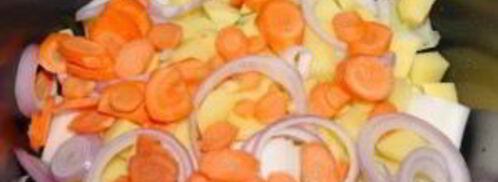 картофельный суп-пюре с гренками. Шаг 2