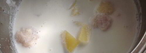 сливочно-грибной суп-пюре с фрикадельками. Шаг 10