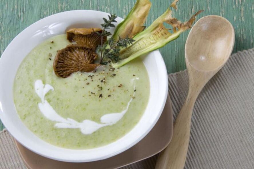 Рецепт суп-пюре из кабачков с лисичками