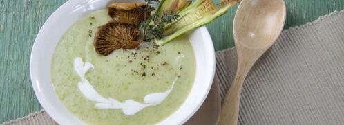 суп-пюре из кабачков с лисичками. Шаг 3