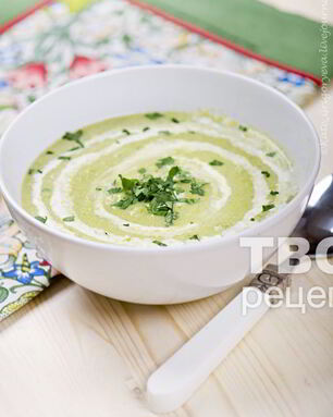 Суп-пюре из лука порея