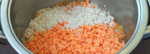 суп-пюре из риса с чечевицей. Шаг 2