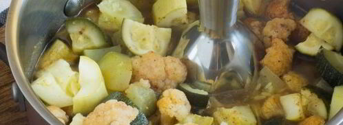 суп-пюре из цветной капусты и кабачков. Шаг 8