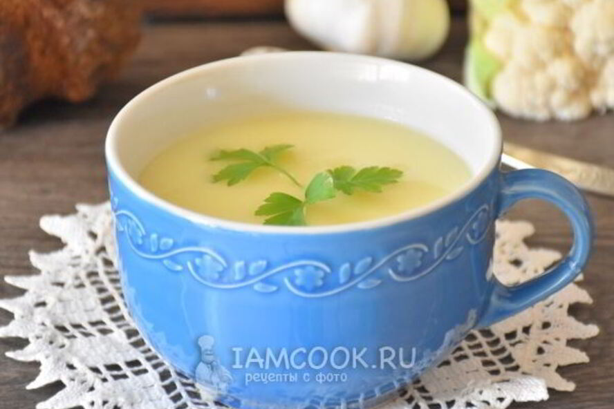 Рецепт суп-пюре из цветной капусты и картофеля