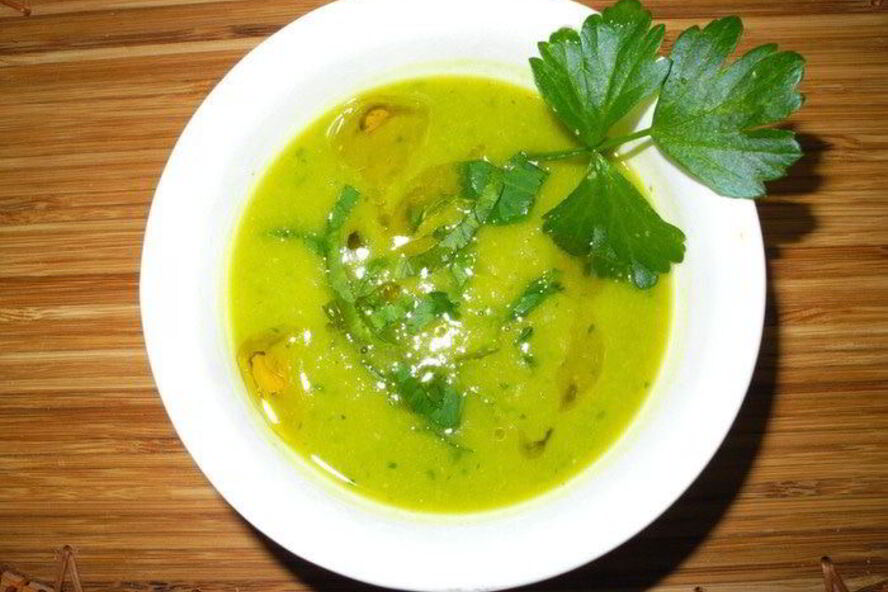 Рецепт суп-пюре из тыквы и горошка