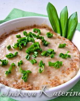 Суп-пюре с черемшой и мускатным орехом