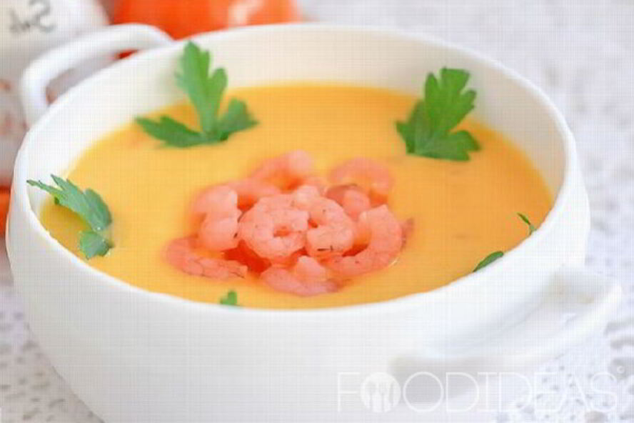 Рецепт суп-пюре с креветками