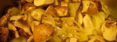 суп-пюре с запеченными баклажанами, помидорами и грибами. Шаг 4