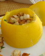 Суп-пюре в съедобном горшочке