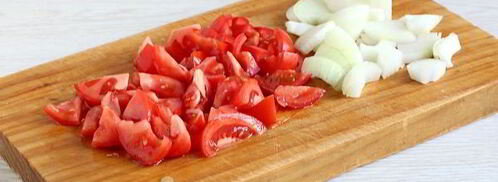 томатно-тыквенный суп-пюре с картофелем. Шаг 5