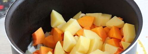 томатно-тыквенный суп-пюре с картофелем. Шаг 7