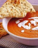 Томатный суп-пюре с чечевицей