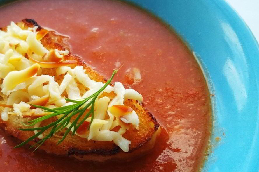 Рецепт томатный суп-пюре с кабачками