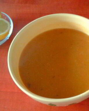 Турецкий суп-пюре из красной чечевицы