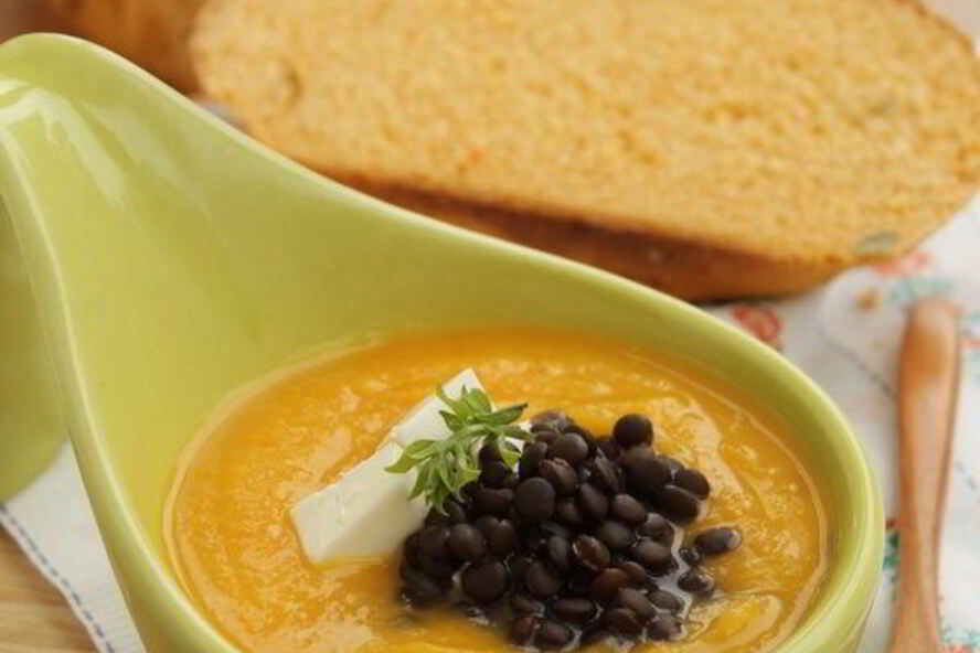Рецепт тыквенный суп-пюре с чечевицей