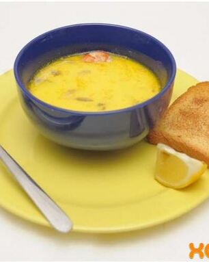 Сырный крем суп с креветками