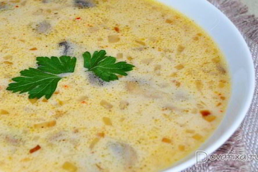 Рецепт сырный суп с грибами