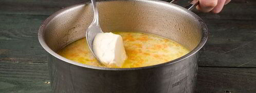 сырный суп с креветками. Шаг 5