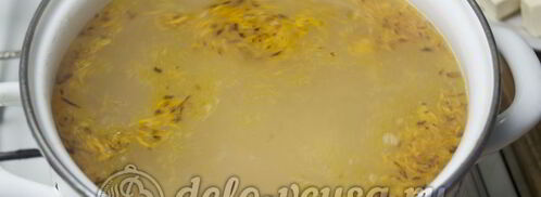 сырный суп с куриным филе. Шаг 8