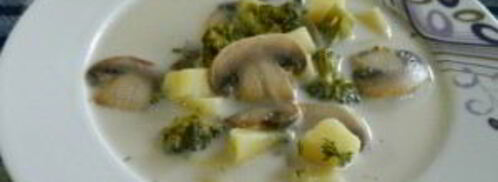 сырный суп с шампиньонами и брокколи. Шаг 7