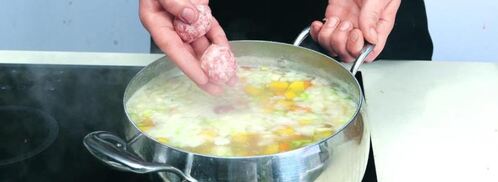 тосканский суп из белой фасоли с фрикадельками. Шаг 5