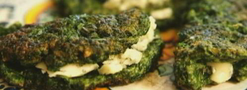 блинчики из шпината с голубым сыром. Шаг 5