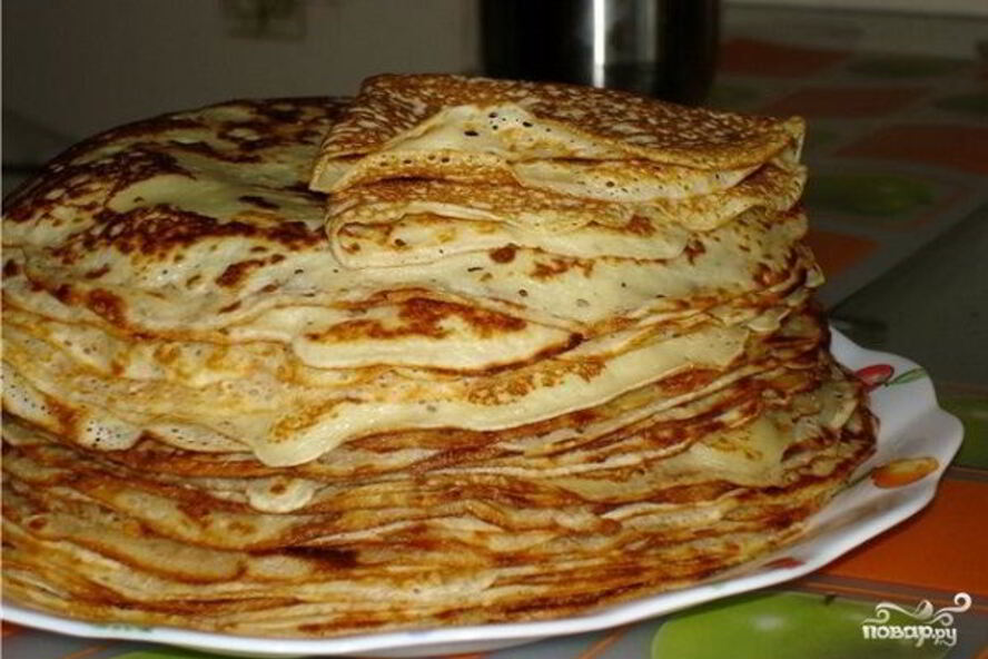 Рецепт блинчики на ряженке тонкие