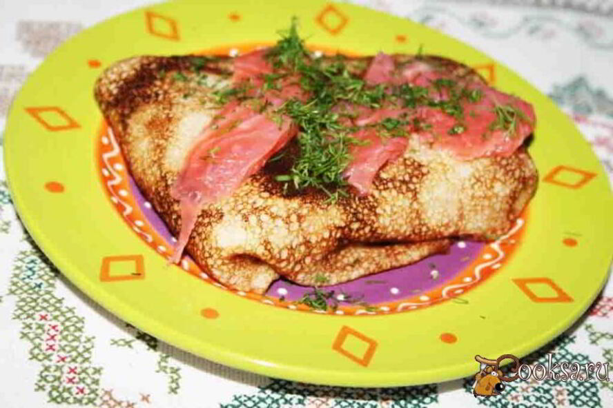 Рецепт блинчики с картофелем и форелью