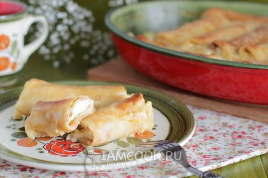 Рецепт блинчики с творогом запеченые в духовке