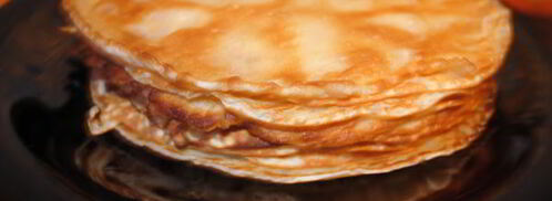 блины на коньяке с ореховой начинкой. Шаг 5