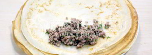 блины с мясом. Шаг 8