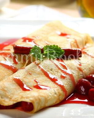 Блины с вишнями