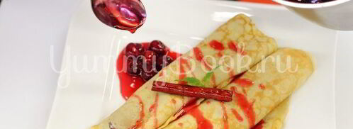 блины с вишнями. Шаг 5