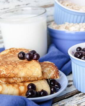 Диетические блинчики на овсяных хлопьях