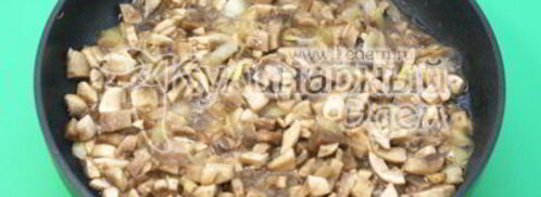 фаршированные блины с грибами и сыром. Шаг 6