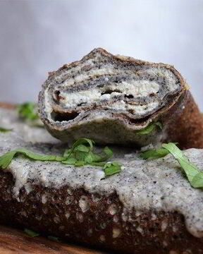 Гречневые блинчики с баклажанной начинкой